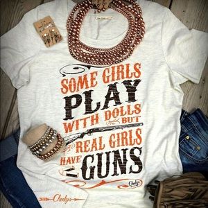 Some girls play with dolls.. T-shirt